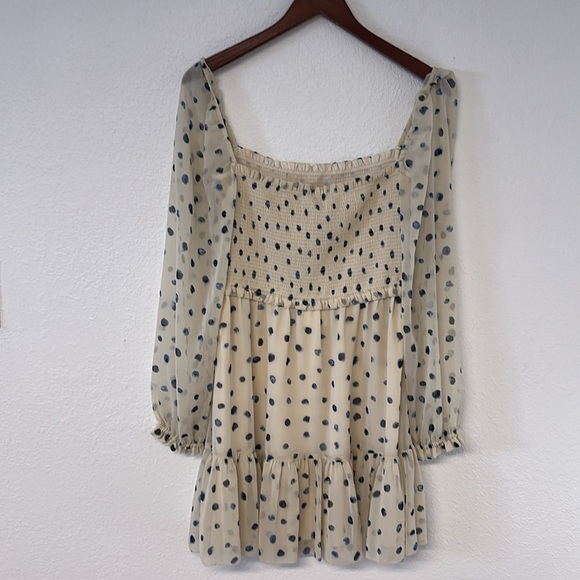 Aritzia Wilfred Tempest Dress Birch Classic Navy size medium NWT - Picture 7 of 12